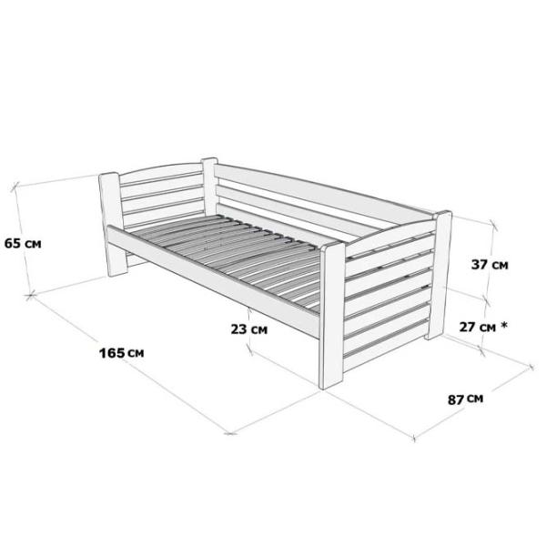 Pat pentru copii Mobicasa Simba 80 x 160 cm / Lemn / White photo 4 Pat pentru copii Mobicasa Simba 80 x 160 cm / Lemn / White photo 4