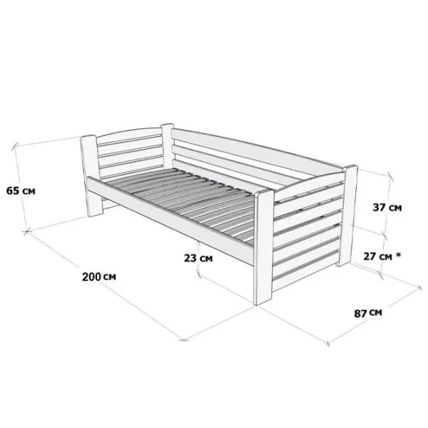 Pat pentru copii Mobicasa Simba 90 x 200 cm / Lemn / White photo 5 Pat pentru copii Mobicasa Simba 90 x 200 cm / Lemn / White photo 5