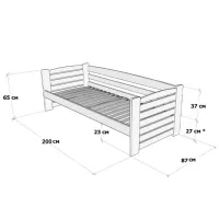 Детская кровать Mobicasa Simba 90 x 200 см / Дерево / Белый photo 5