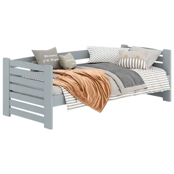 Pat pentru copii Mobicasa Simba 80 x 160 cm / Lemn / Gray photo 1 Pat pentru copii Mobicasa Simba 80 x 160 cm / Lemn / Gray photo 1
