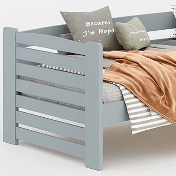 Pat pentru copii Mobicasa Simba 80 x 160 cm / Lemn / Gray photo 2 Pat pentru copii Mobicasa Simba 80 x 160 cm / Lemn / Gray photo 2