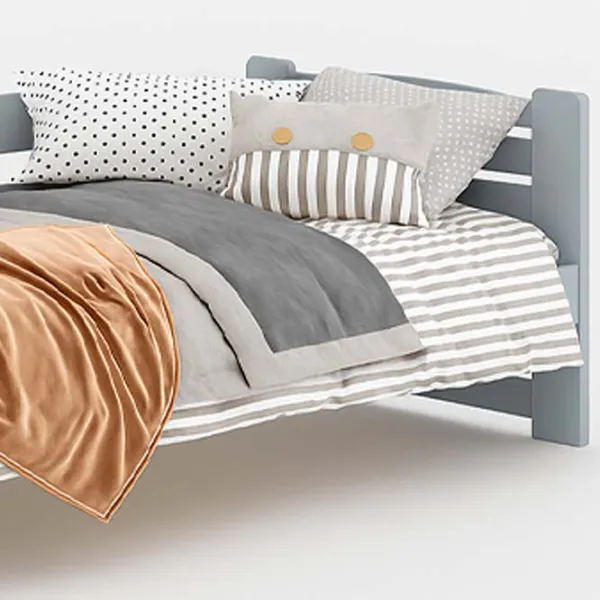 Pat pentru copii Mobicasa Simba 80 x 160 cm / Lemn / Gray photo 5 Pat pentru copii Mobicasa Simba 80 x 160 cm / Lemn / Gray photo 5