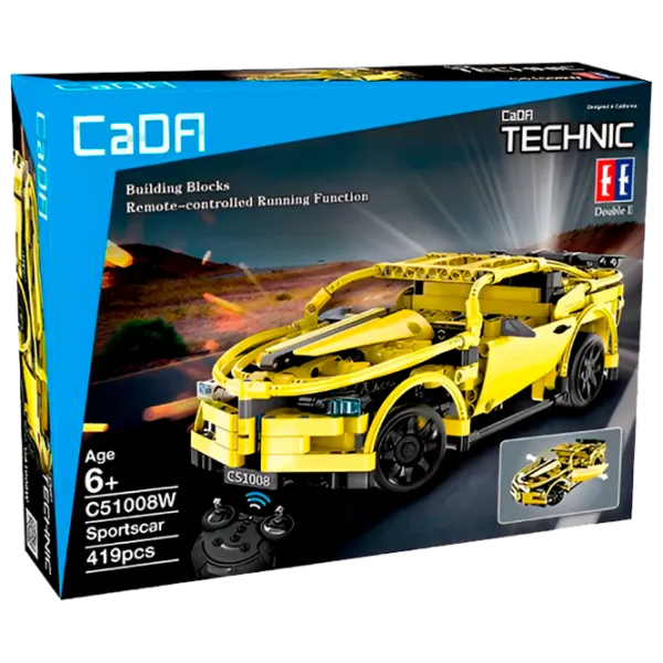 Конструктор с радиоуправлением CaDa Chevrolet Camaro Автомобиль/ Желтый photo 1