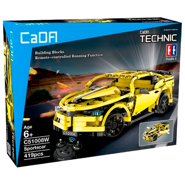 Конструктор с радиоуправлением CaDa Chevrolet Camaro Автомобиль/ Желтый photo 1