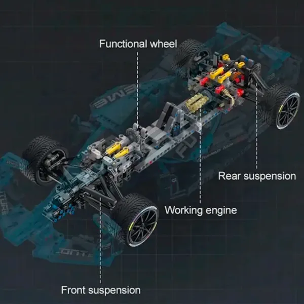 Конструктор CaDa Electric Super Racing Car Автомобиль/ Синий photo 4