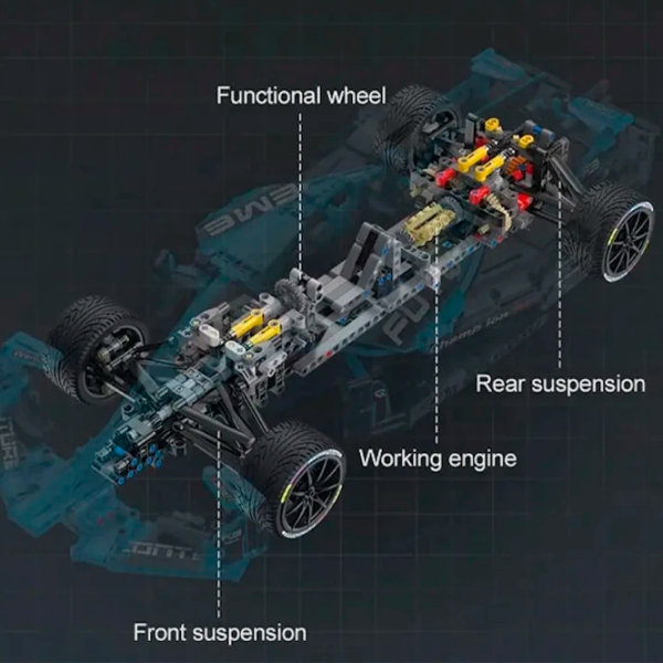Конструктор CaDa Electric Super Racing Car Автомобиль/ Синий photo 4