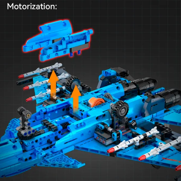 Конструктор с радиоуправлением CaDa J-15 Flying Shark Самолёт/ Синий photo 3