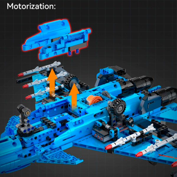 Конструктор с радиоуправлением CaDa J-15 Flying Shark Самолёт/ Синий photo 3