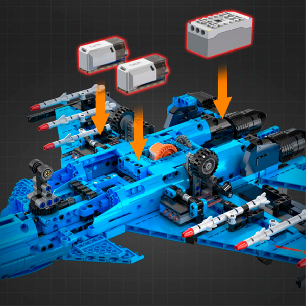 Конструктор с радиоуправлением CaDa J-15 Flying Shark Самолёт/ Синий photo 5
