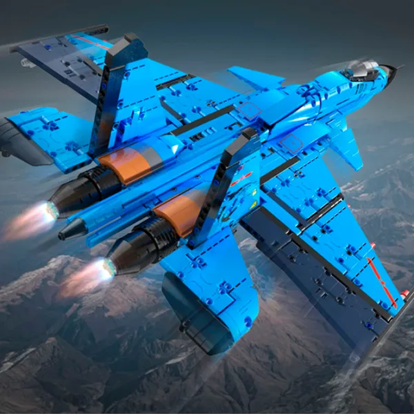 Конструктор с радиоуправлением CaDa J-15 Flying Shark Самолёт/ Синий photo 6