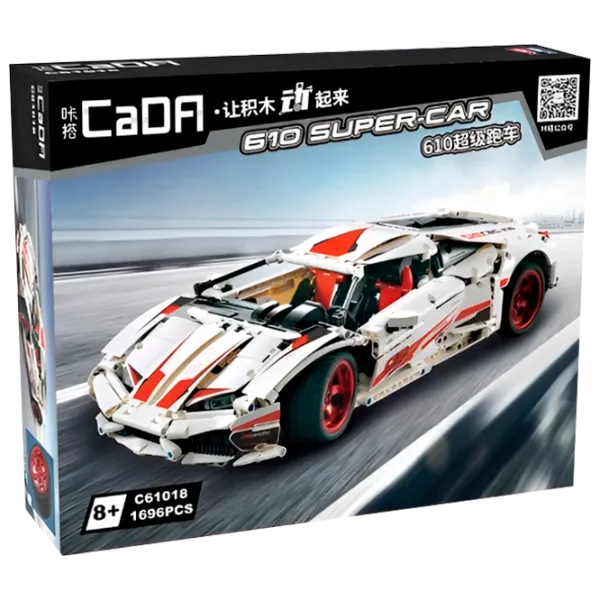 Конструктор CaDa Lamborghini Huracan Автомобиль/ Белый photo 1