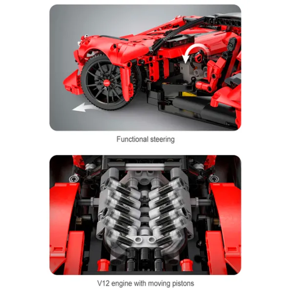 Constructor CaDa APE Super-Car Mașină/ Red photo 5