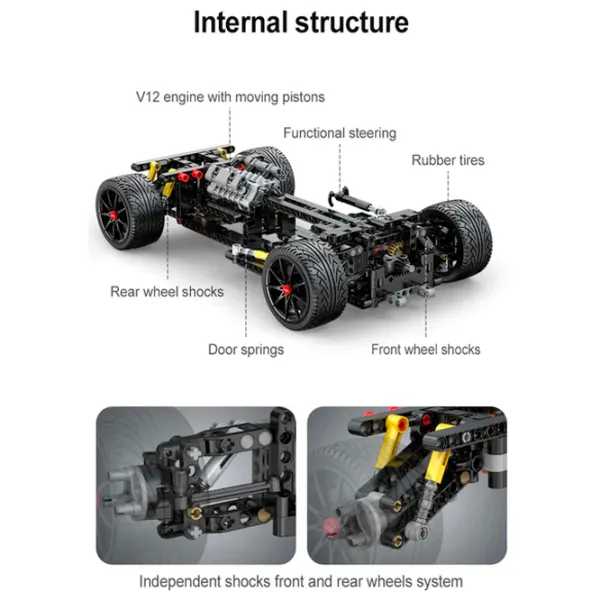 Constructor CaDa APE Super-Car Mașină/ Red photo 7