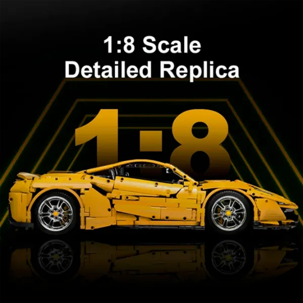 Constructor cu telecomandă CaDa Italian super car Mașină/ Yellow photo 6