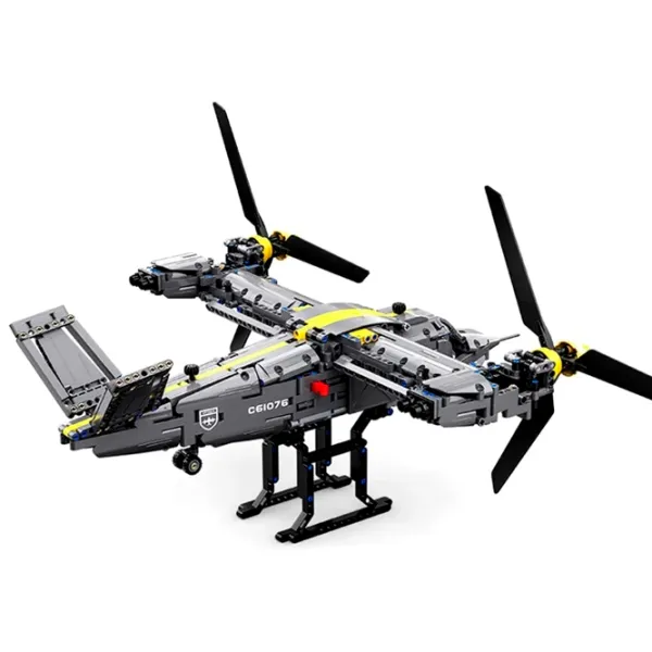 Constructor cu telecomandă CaDa Tiltrotor Aircraft Avion/ Gray photo 4