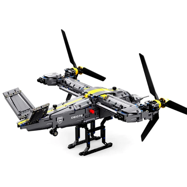 Constructor cu telecomandă CaDa Tiltrotor Aircraft Avion/ Gray photo 4