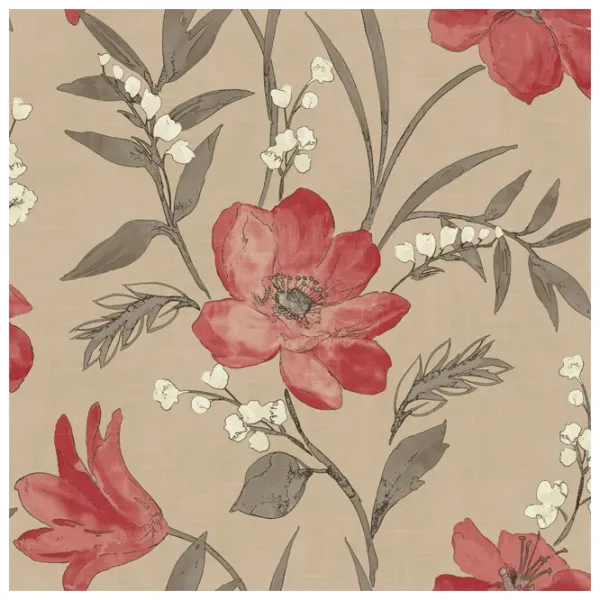 Tapete Grandeco Elise Beige / Floristică photo 1