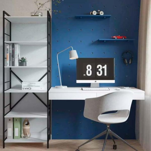 Стеллаж Nex Home Loft Антрацит-Белый / ДСП  photo 9