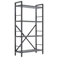 Etajeră Nex Home Loft Anthracite / PAL