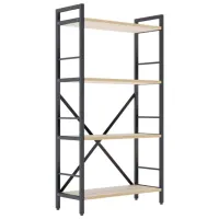 Стеллаж Nex Home Loft Антрацит-Дуб / ДСП 