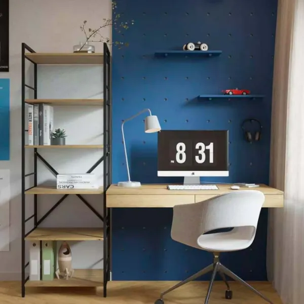 Стеллаж Nex Home Loft Антрацит-Дуб / ДСП  photo 3