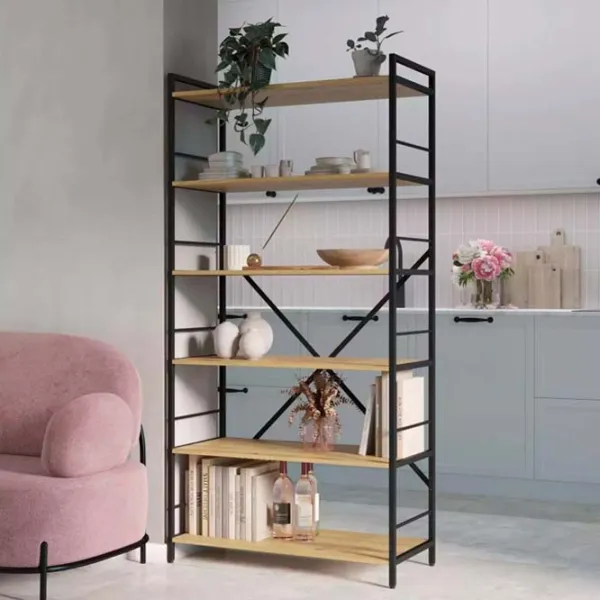 Стеллаж Nex Home Loft Антрацит-Дуб / ДСП  photo 10