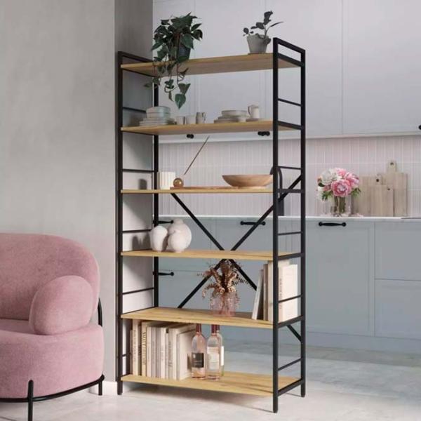 Стеллаж Nex Home Loft Антрацит-Дуб / ДСП  photo 10