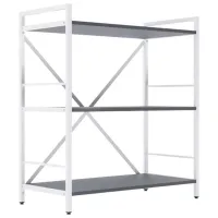 Etajeră Nex Home Loft Anthracite-White / PAL