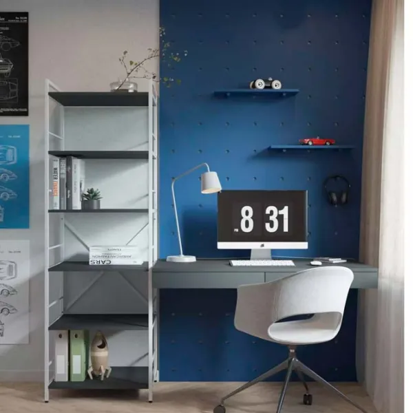 Стеллаж Nex Home Loft Антрацит-Белый / ДСП  photo 8