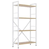 Стеллаж Nex Home Loft Белый-Дуб светлый / ДСП 