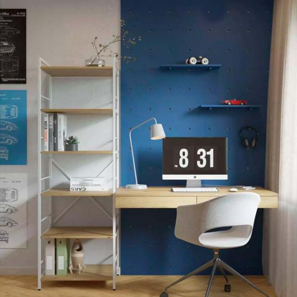 Стеллаж Nex Home Loft Белый-Дуб светлый / ДСП  photo 8