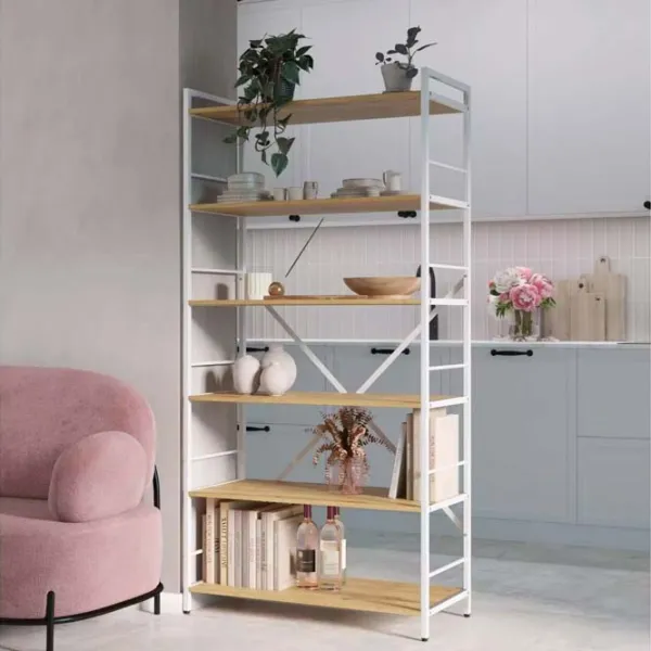 Стеллаж Nex Home Loft Белый-Дуб светлый / ДСП  photo 10