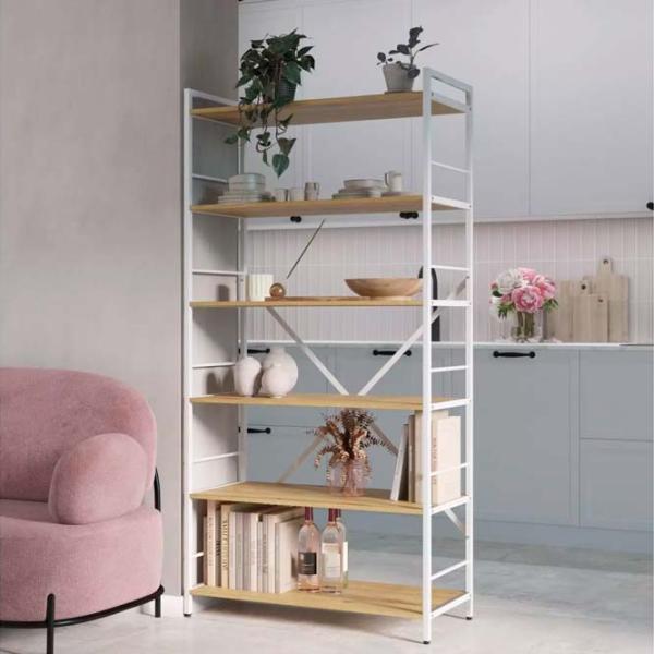 Стеллаж Nex Home Loft Белый-Дуб светлый / ДСП  photo 10