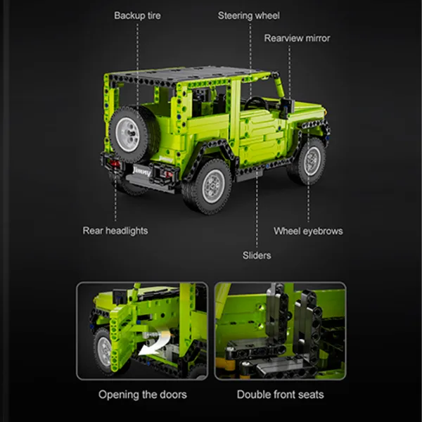 Constructor cu telecomandă CaDa Suzuki JIMNY Mașină/ Green photo 5