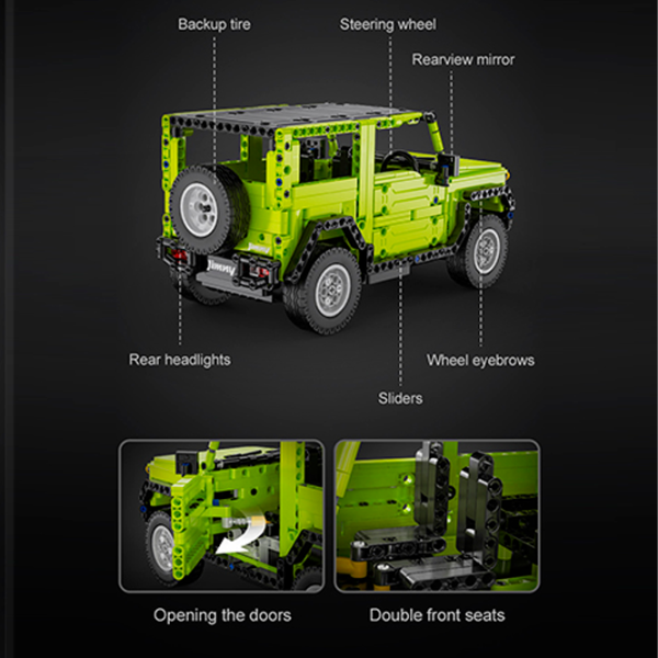 Constructor cu telecomandă CaDa Suzuki JIMNY Mașină/ Green photo 5
