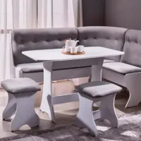 Masă de bucătărie fixă Ambianta Cleo-2 PAL/ White