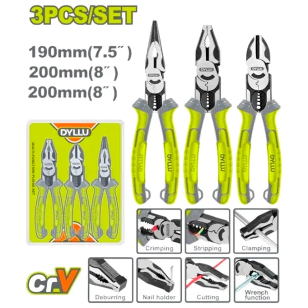 Set de clești DYLLU DTPS0413 200 mm photo 2