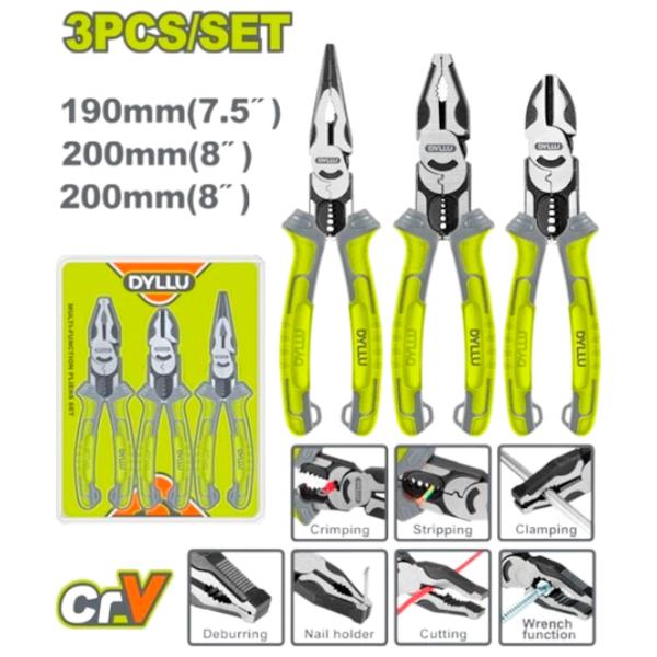 Set de clești DYLLU DTPS0413 200 mm photo 2