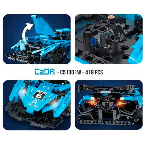 Constructor cu telecomandă CaDa Helios Mașină/ Blue photo 6