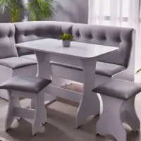 Кухонный стол зафиксированный Ambianta Cleo ДСП/ Белый