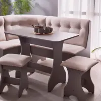 Кухонный стол зафиксированный Ambianta Cleo ДСП/ Серый