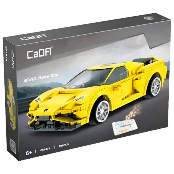 Constructor cu telecomandă CaDa EVO Race Car Mașină/ Yellow photo 1