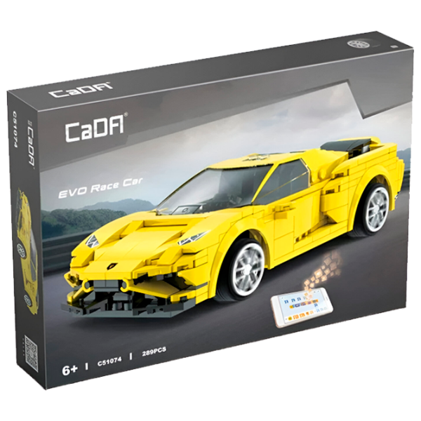 Constructor cu telecomandă CaDa EVO Race Car Mașină/ Yellow photo 1