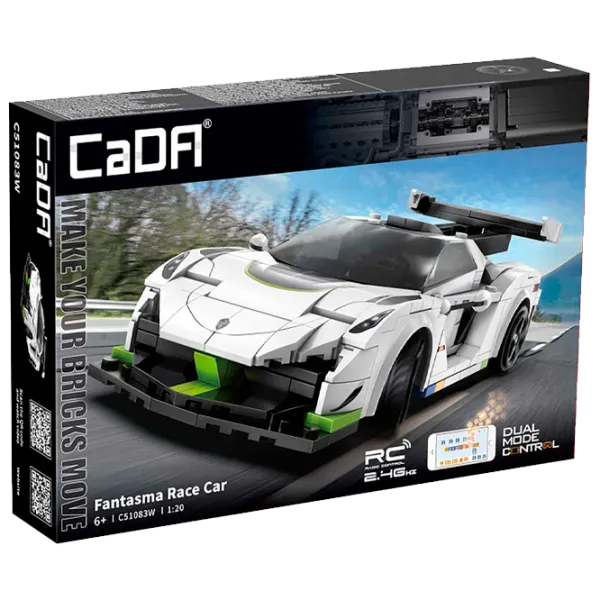 Конструктор с радиоуправлением CaDa Fantasma Race Car Автомобиль/ Белый photo 1