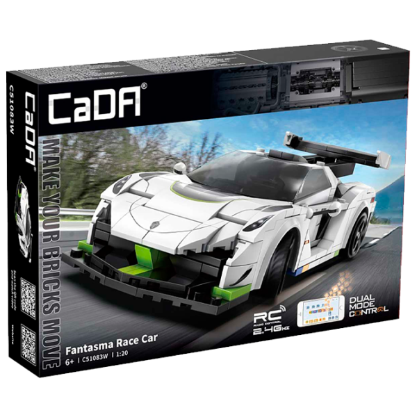 Конструктор с радиоуправлением CaDa Fantasma Race Car Автомобиль/ Белый photo 1