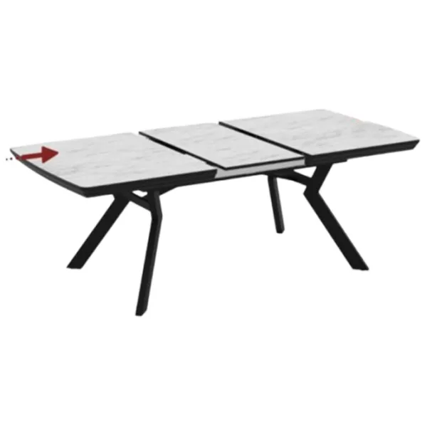 Masă de bucătărie extensibilă Mobiland Bianco PAL/ Gray photo 3