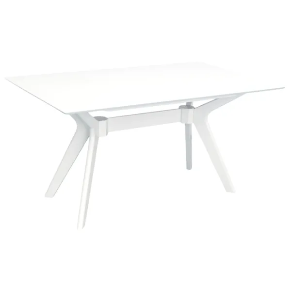 Masă de bucătărie fixă Evelin RAFFLES RECTANGULAR MDF/ White photo 1