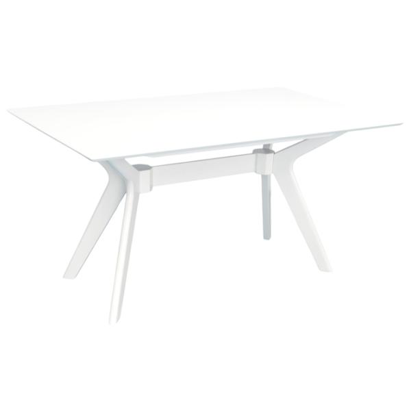 Masă de bucătărie fixă Evelin RAFFLES RECTANGULAR MDF/ White photo 1