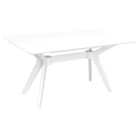 Masă de bucătărie fixă Evelin RAFFLES RECTANGULAR MDF/ White