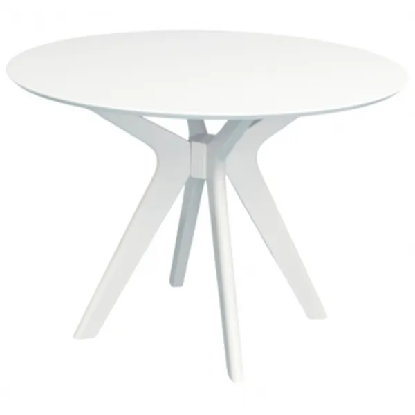 Masă de bucătărie fixă Evelin RAFFLES ROUND MDF/ White photo 1